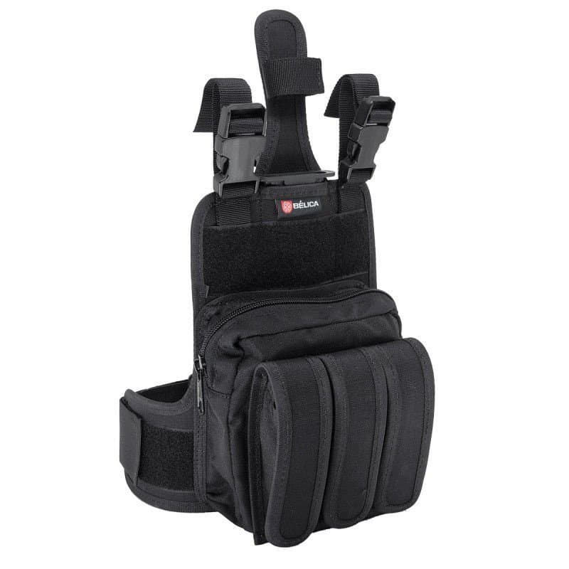 Pochete de Perna com PORTA faca Bélica - Preto