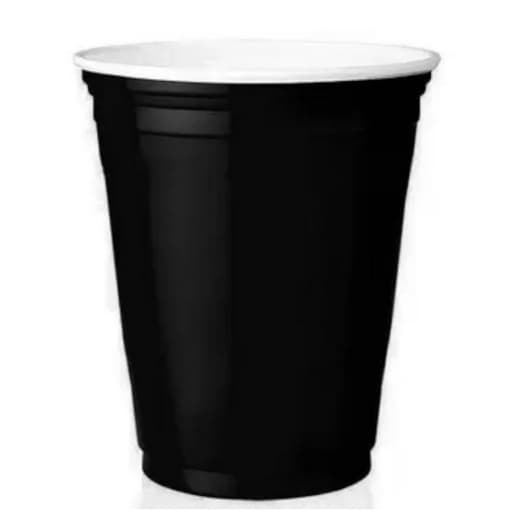 Copo Americano de Plástico Preto 400ml - 25un - Trik Trik