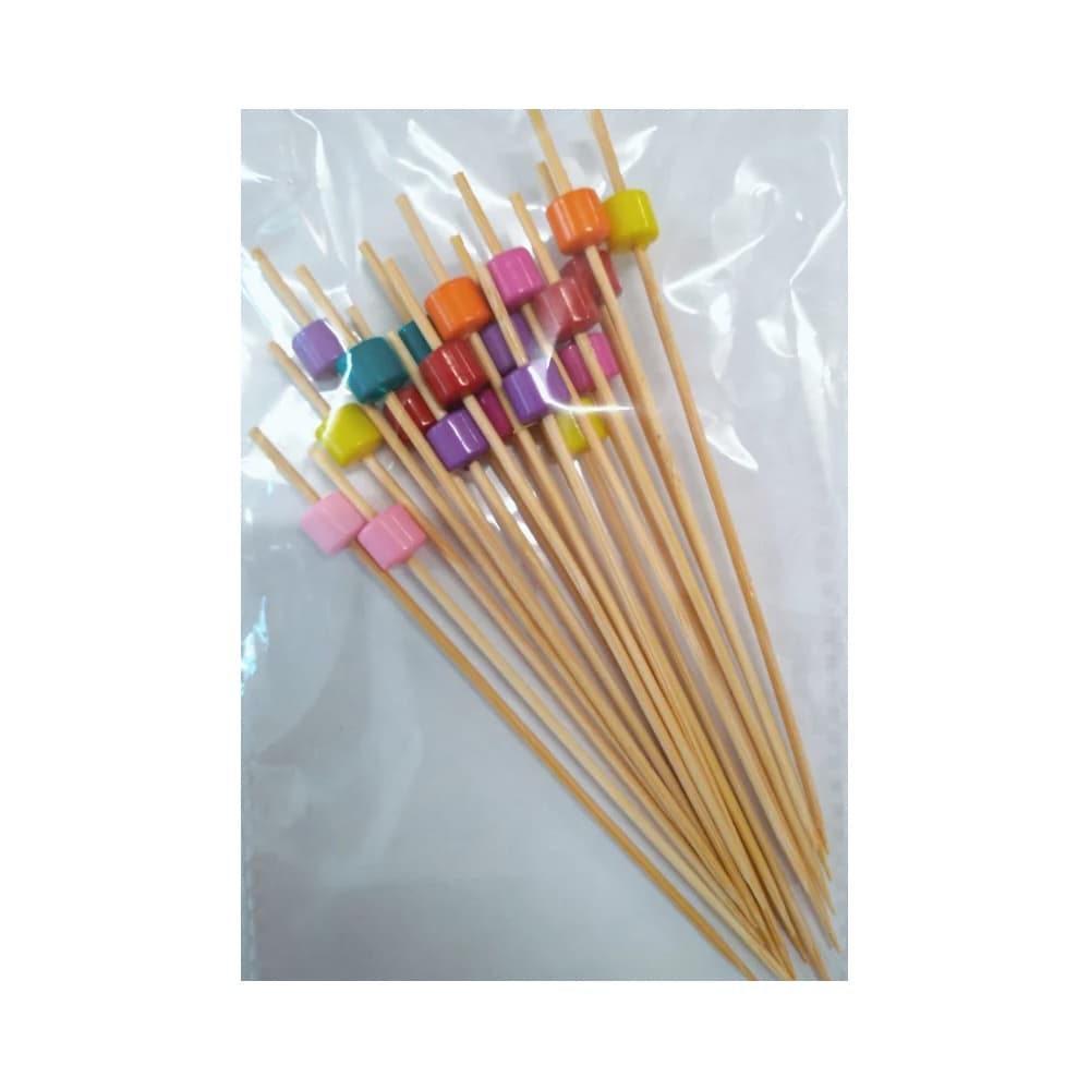 Palito em Bambu p/ petiscos  - 20 Unidades  - Ref. HA019 -  12 cm - Silver Festas - Rizzo