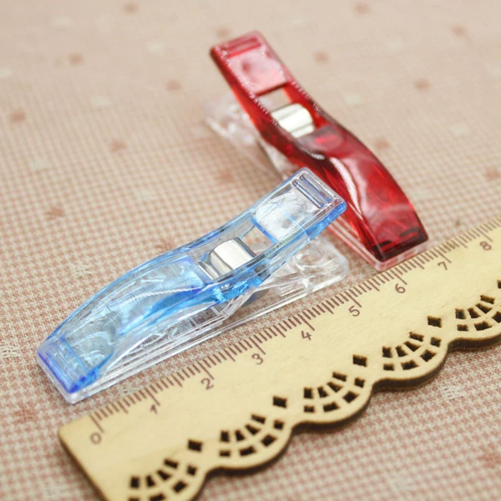 50 Clips, Pregador Ou Grampo Para Costura Quilting/Patchwork/Scrapbook Grande- Colorido