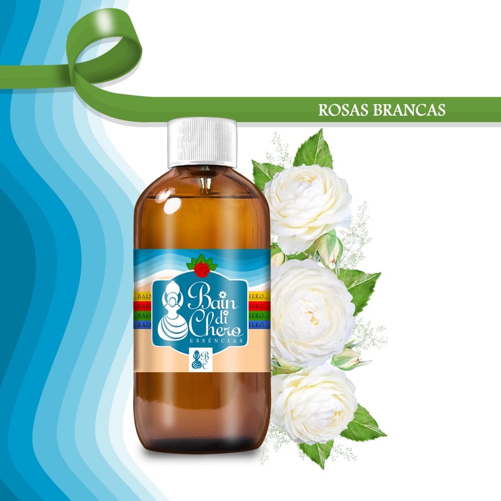 Essência Aromática Concentrada P/ Sabonete, Cosmético e Lembrancinhas - Rosas Brancas 10ml/100ml