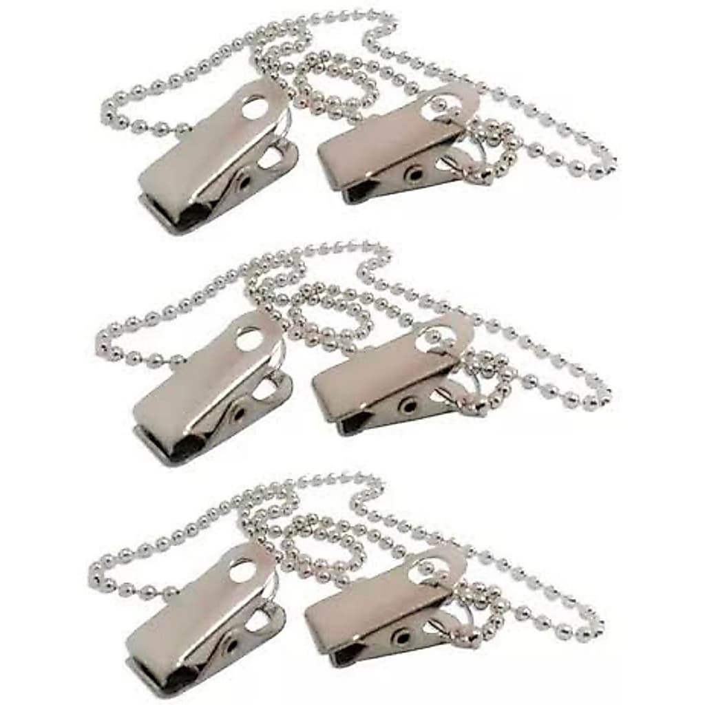 Prendedor De Babador Jacare - Corrente Metal Cromado