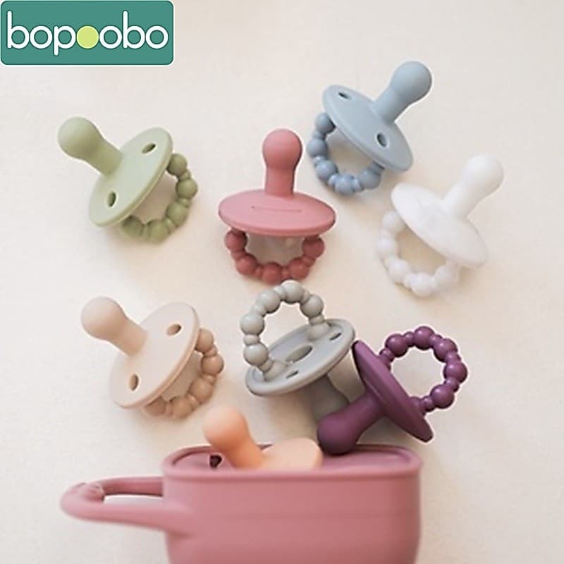 Chupeta De Silicone Flexível Sem Bpa Para Crianças Mordedor Brinquedos/Acessórios Enfermagem