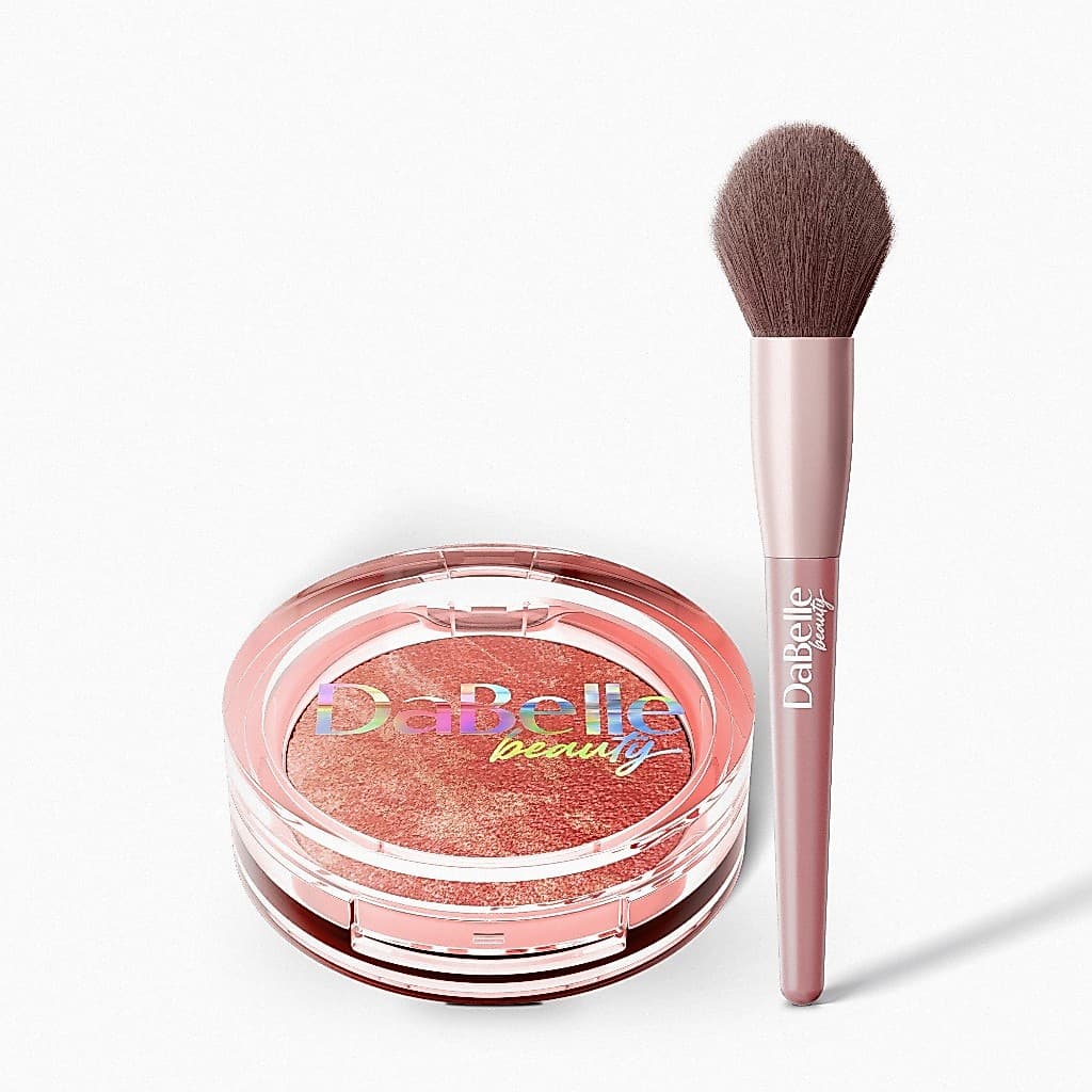 Kit Blush Marmorizado + Pincel - Dabelle Beauty