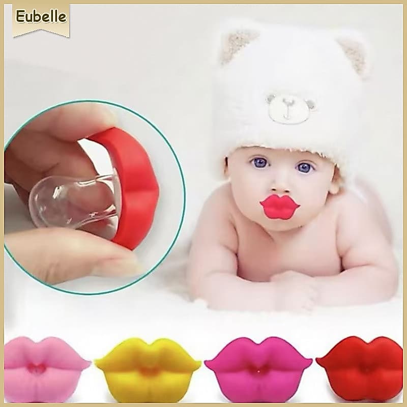 Cabeça Redonda Chupeta De silicone Para Bebê Lábios Engraçados/Barba/Dentes/prank