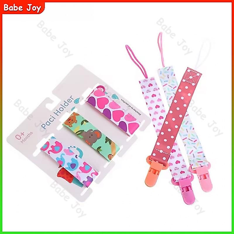 3pcs Clipe De Chupeta De Bebê Com Corrente Para Mamilos , Cabo De Brinquedo Anti-Queda