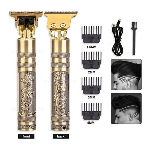 Máquina de cortar cabelo barbeiro dragão profissional elétrica bateria recarregável