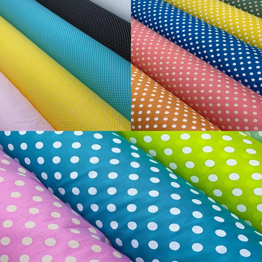Tecido Tricoline Poá Bolinhas 1 x 1,50m - 100% Algodão - Varias Cores De Bolinha