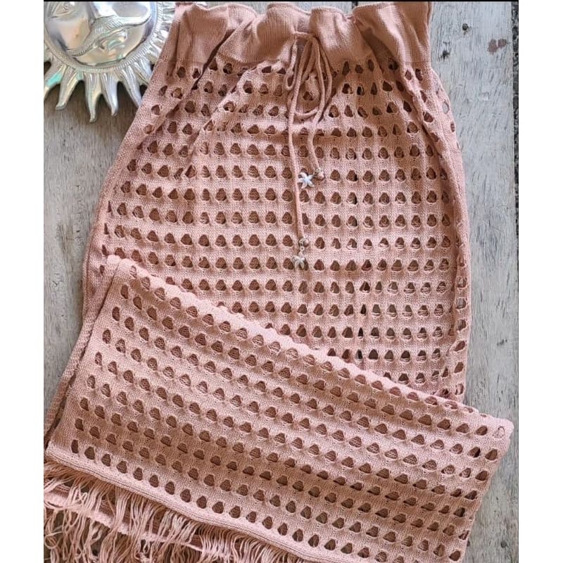 Saia Sereia longa tricot saída de praia