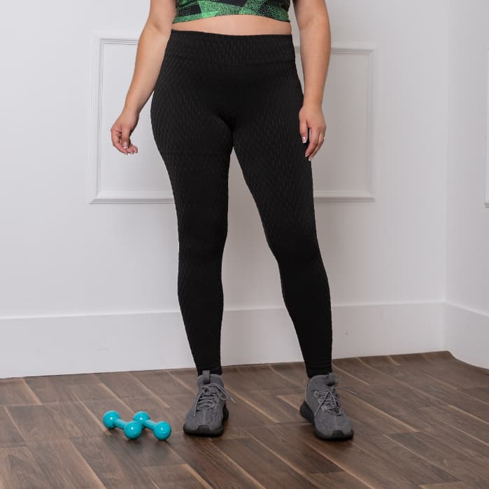 Calça Legging Plus Size Bolha Disfarça Celulite Feminina Grossa Não Fica Transparente Academia Fitness G1 G2 G3 Cós Alto