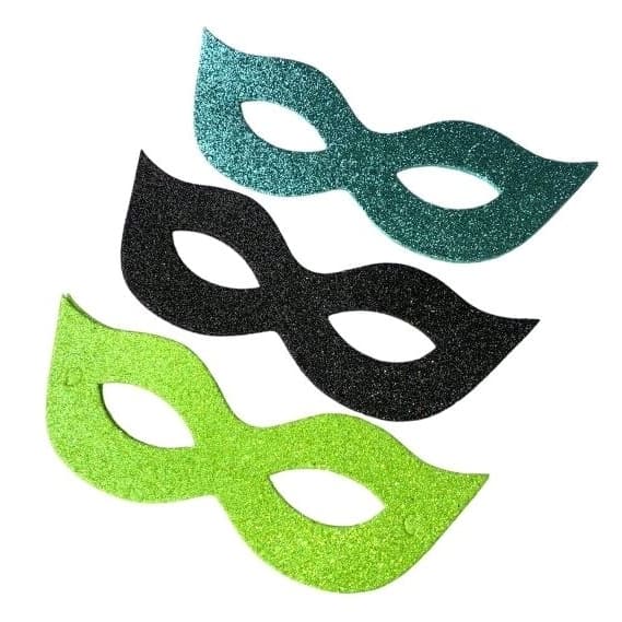 Mascaras Coloridas Eva Glitter Casamento Formatura Festas Aniversário Eventos Com Elasticos