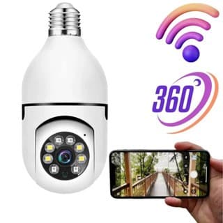 Câmera Segurança Prova D'água Infravermelho Lâmpada Sem Fio Wifi - APP---V360 Pro