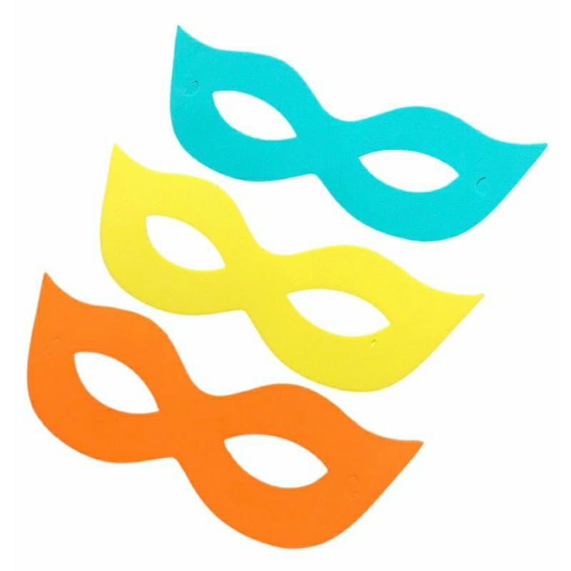 Máscara Carnaval Eva Liso Casamento Eventos Formatura Festa Fantasia Coloridas Com Elastico