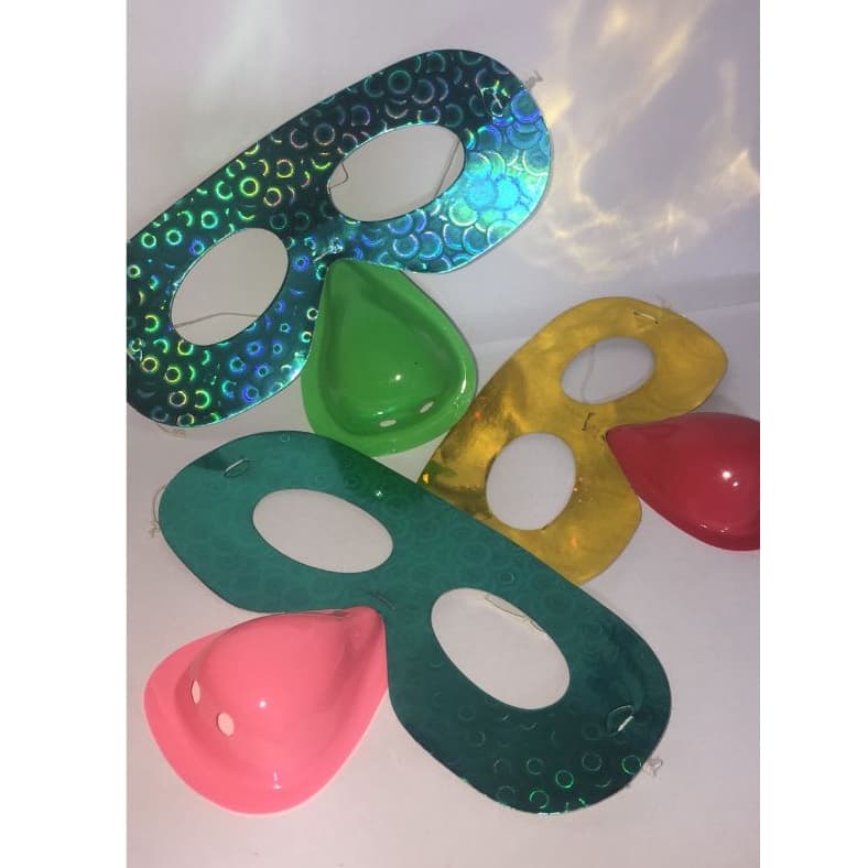 Kit C/24 Mascaras de Carnaval com Nariz Cores Sortidas (R$1,00 cada)