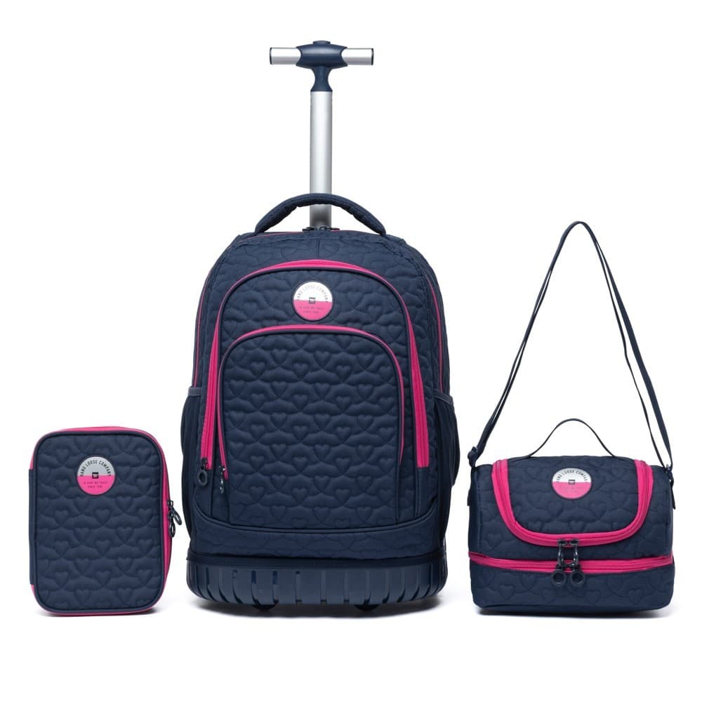 Kit Mochila Adulto Estojo Lancheira Juvenil Reforçada Hang Loose