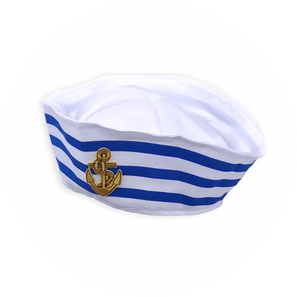 Chapéu Quepe Marinheiro Listrado Fantasia