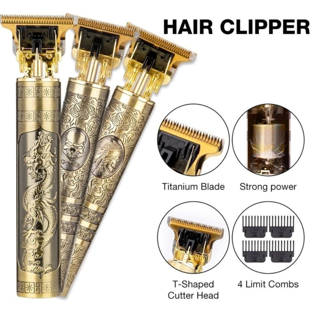 Máquina De Cortar Cabelo Para Barba Masculina Designer Aleatório Elétrico Profissional Enviar estilos aleatórios