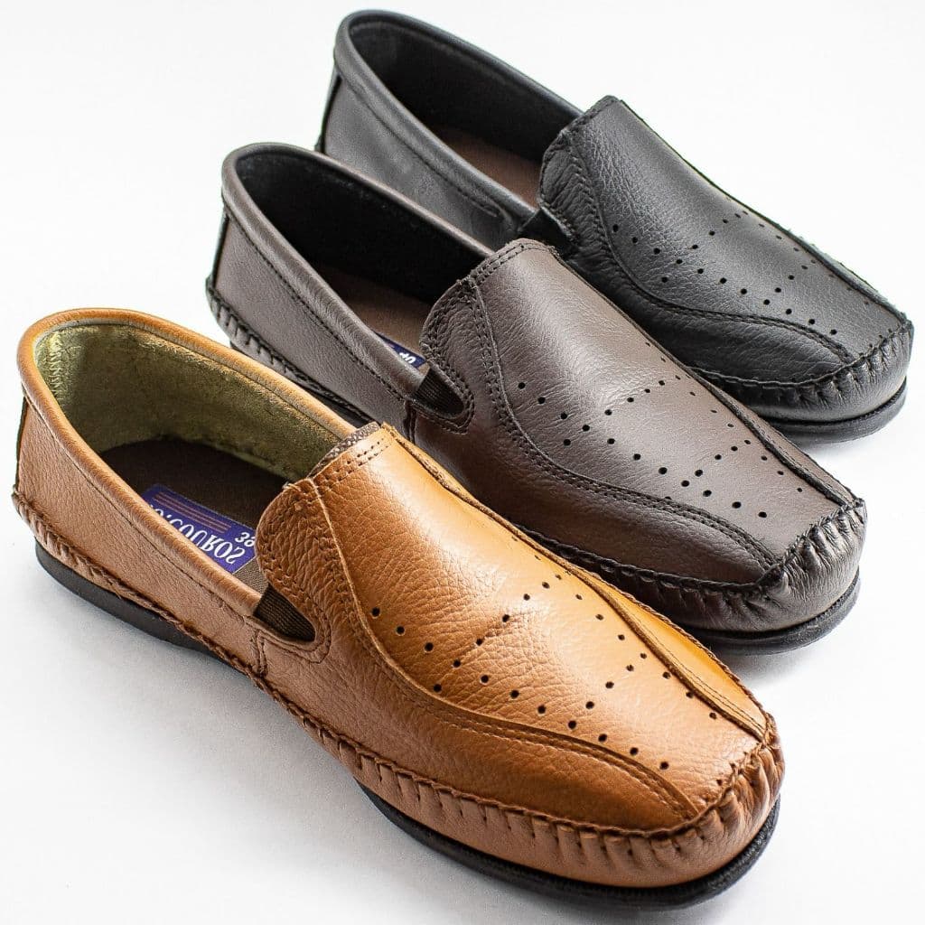 Kit 3 Sapatos Sapatilha de Couro Legitimo Masculino Mocassim Casual Macio Envio Imediato