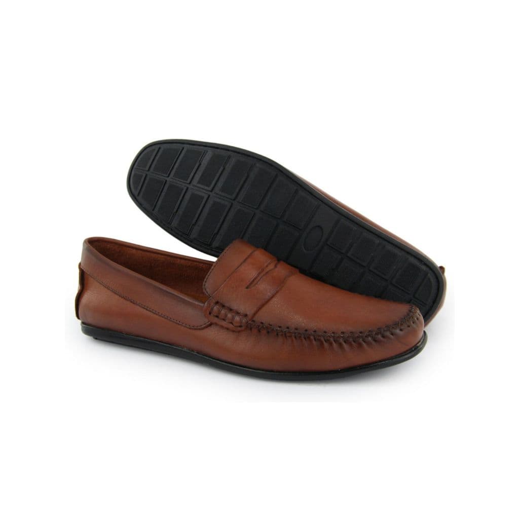 Mocassim Masculino Em Couro  Casual Dia Dia  Macio Confortavel Fattor Shop