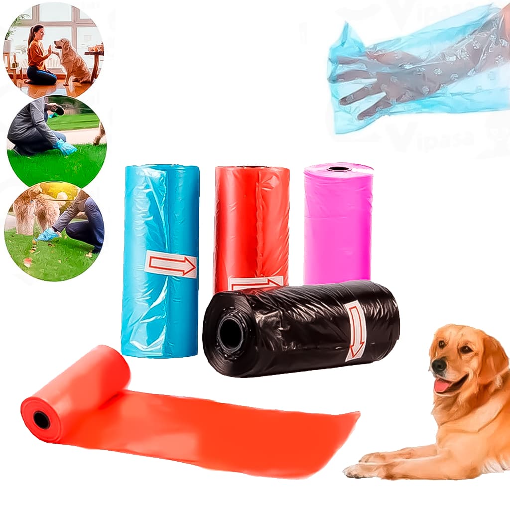 Kit Rolo Cata Caca Pets Coco De Cachorro Gato Passeio Seguro Com Saquinhos Higiênicos Ecológico Top