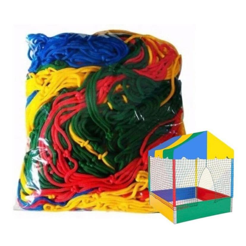 REDE DE PROTEÇÃO LATERAL PARA PISCINA DE BOLINHAS - COLORIDAS
