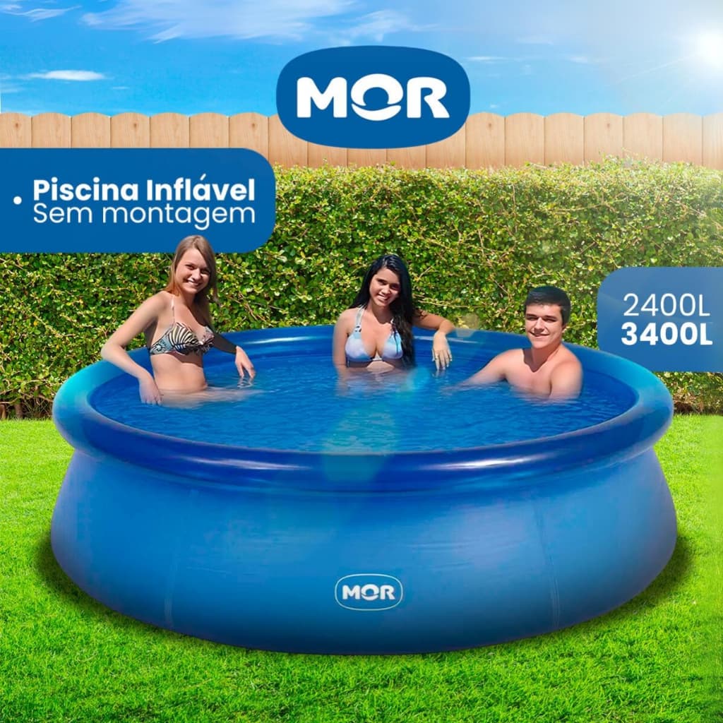 Piscina infantil Redonda Inflável 3400 Litros 2400 Litros