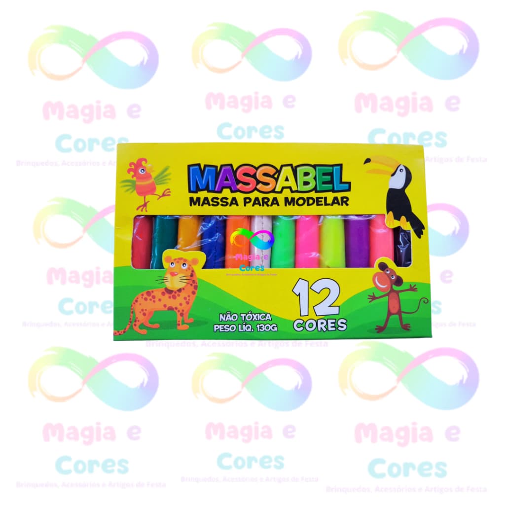 1 CAIXA DE MASSINHA PARA MODELAR 130G C/ 12 UNID