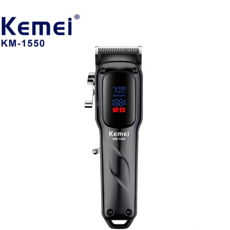 KEMEI-1550 Máquina Corte de Cabelo Elétrico Profissional Aparador Recarregável USB Portátil 7000 RPM