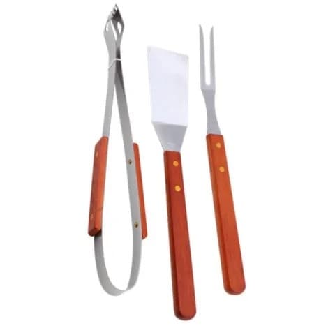 KIT PARA CHURRASCO 3 PEÇAS INOX