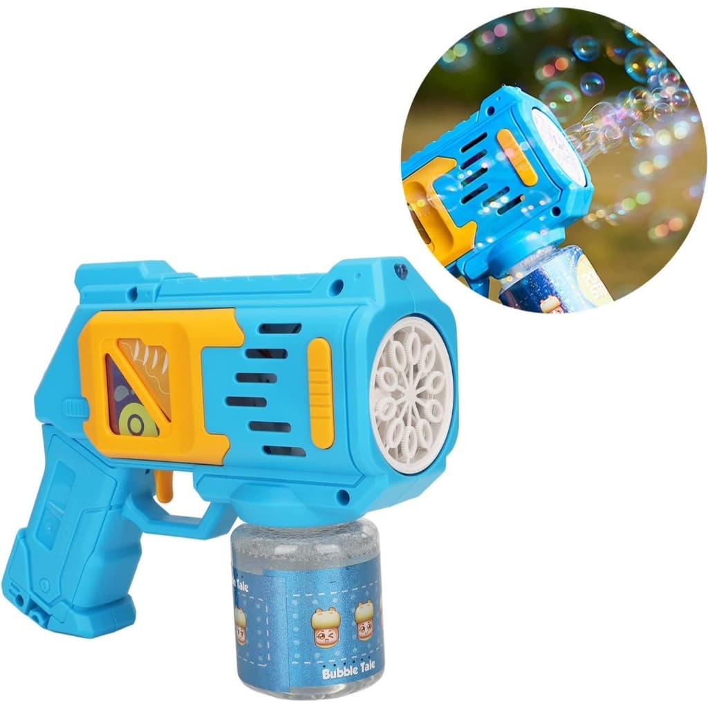 Máquina de sopro de bolhas de espuma para crianças, foguete totalmente automático / Presente dia das crianças