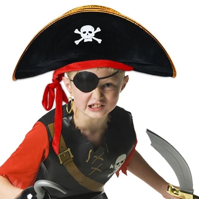 Chapéu de Pirata Para Adultos e Crianças Acessórios Para Cosplay Halloween