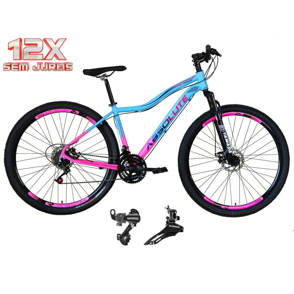Bicicleta Feminina Aro 29 Absolute Hera Alumínio 21v Câmbios Shimano Tz Freio Disco Garfo Suspensão