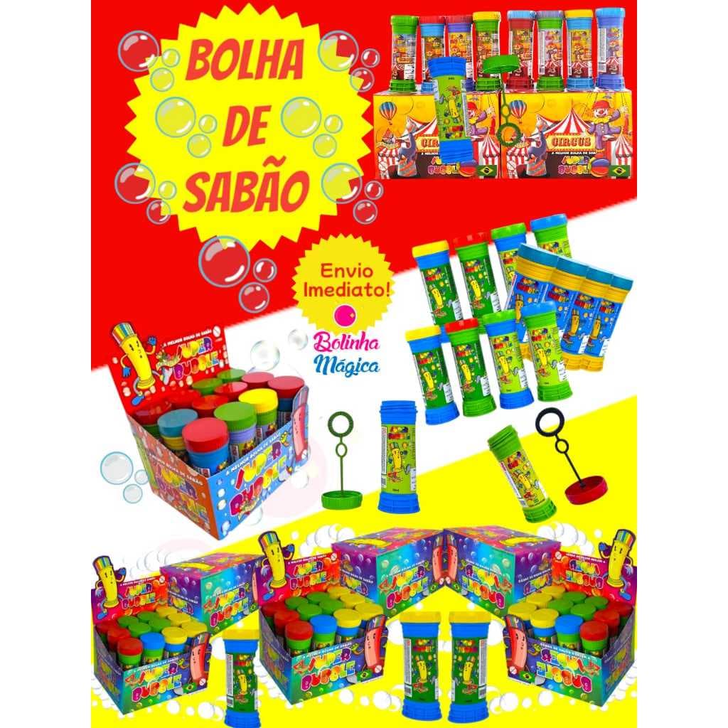 7 Bolha Bolinha  De Sabão Para kit Festa Lembracinha Decoração Aniversario Prenda Quermesse novo