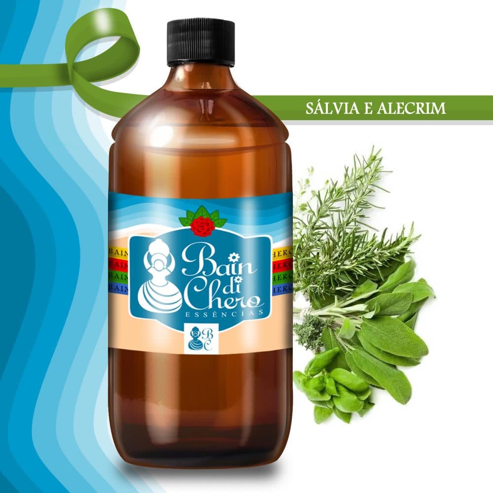 Essência Aromática Concentrada P/ Sabonete,Cosmético e Lembrancinhas - Sálvia e Alecrim 500ml/1Litro