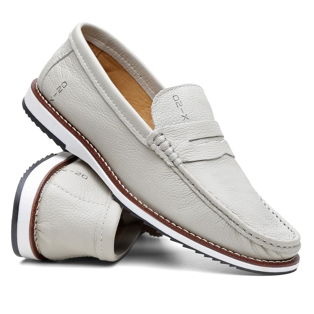 Mocassim  Docksider Elegante Oxford Clássico Couro Floater