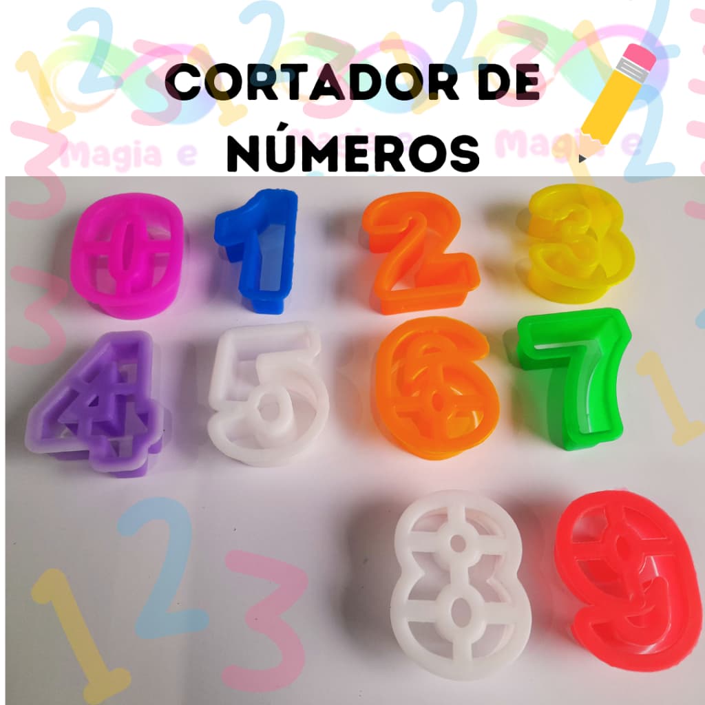 10 FORMINHA CORTADOR DE MODELAR NÚMEROS (COMPLETO)