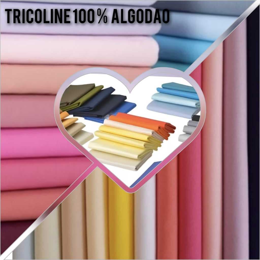 Tecido Tricoline Liso 100% algodão (25 CM POR 1,40 MT LEVANDO ACIMA DE 2 UNIDADES VAI SEM CORTES).