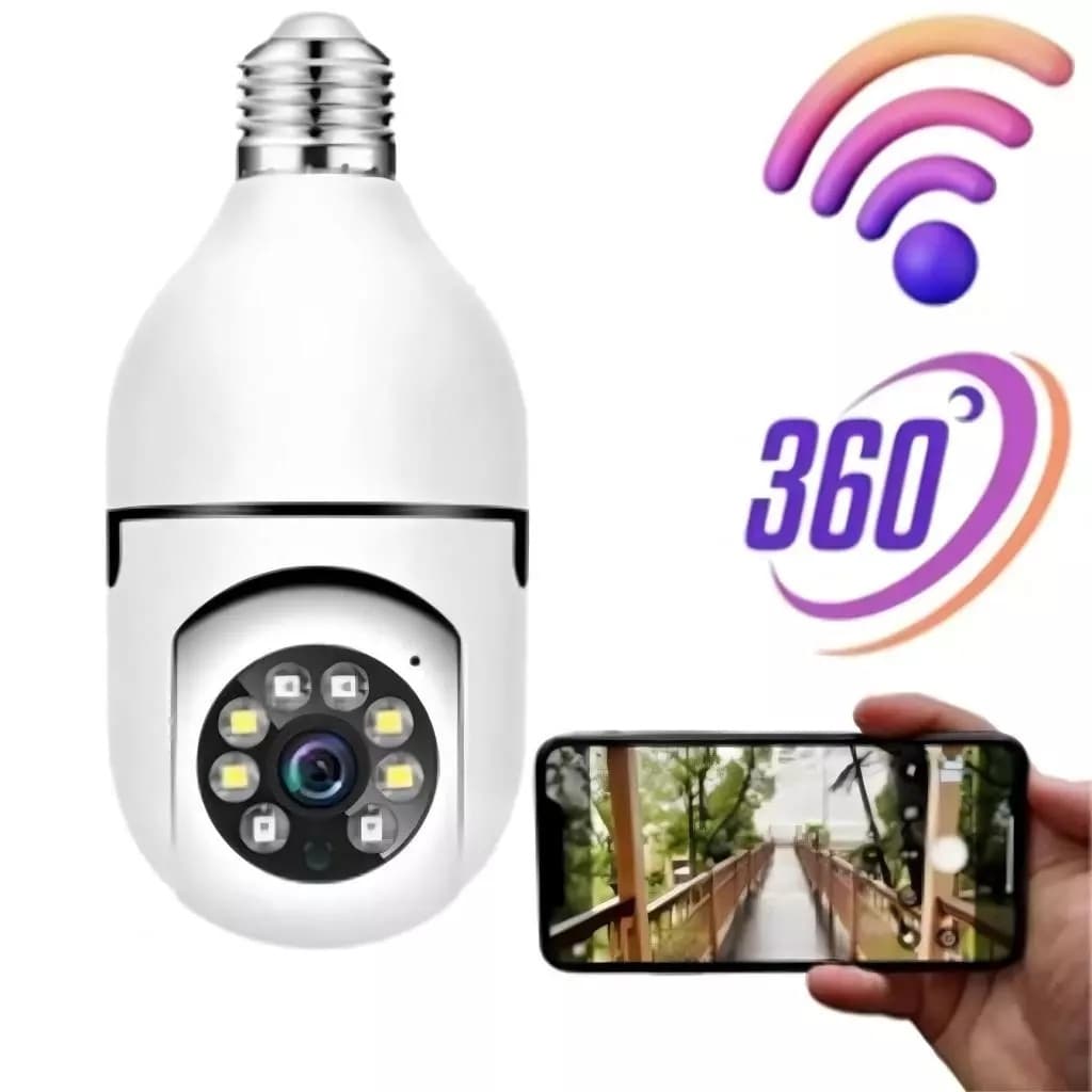 Mini IP Câmera 360 Segurança Wifi Sem Fio Visão Noturna Acesso Remoto Aplicativo Yoosee 8177