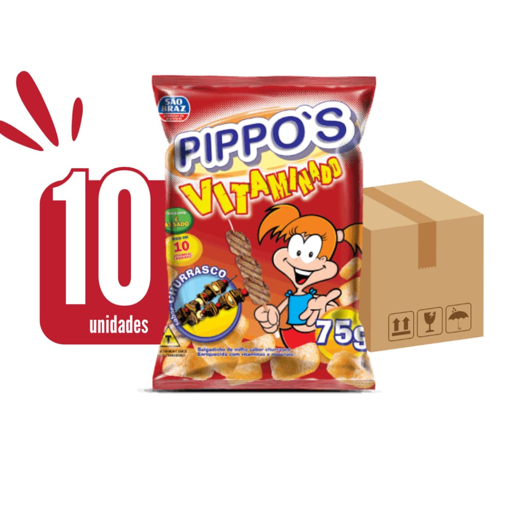 Kit c/ 10 - Biscoito Pippo's Churrasco 75g