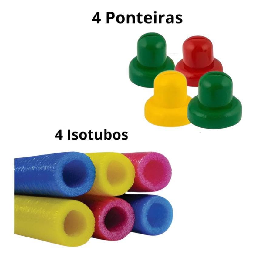 Kit Colorido - 4 Isotubos + 4 Ponteiras