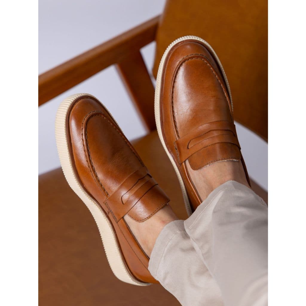 Sapato Social Mocassim Masculino Couro Legítimo Conforto Elegância Dia a Dia Moderno Dia dos Pais