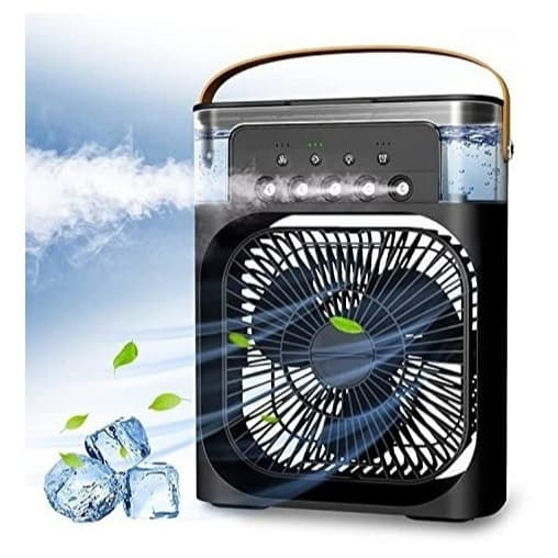 Mini Ar Condicionado Climatizador Umidificador Ventilador Portátil USB Led 2 ou 1 unidade