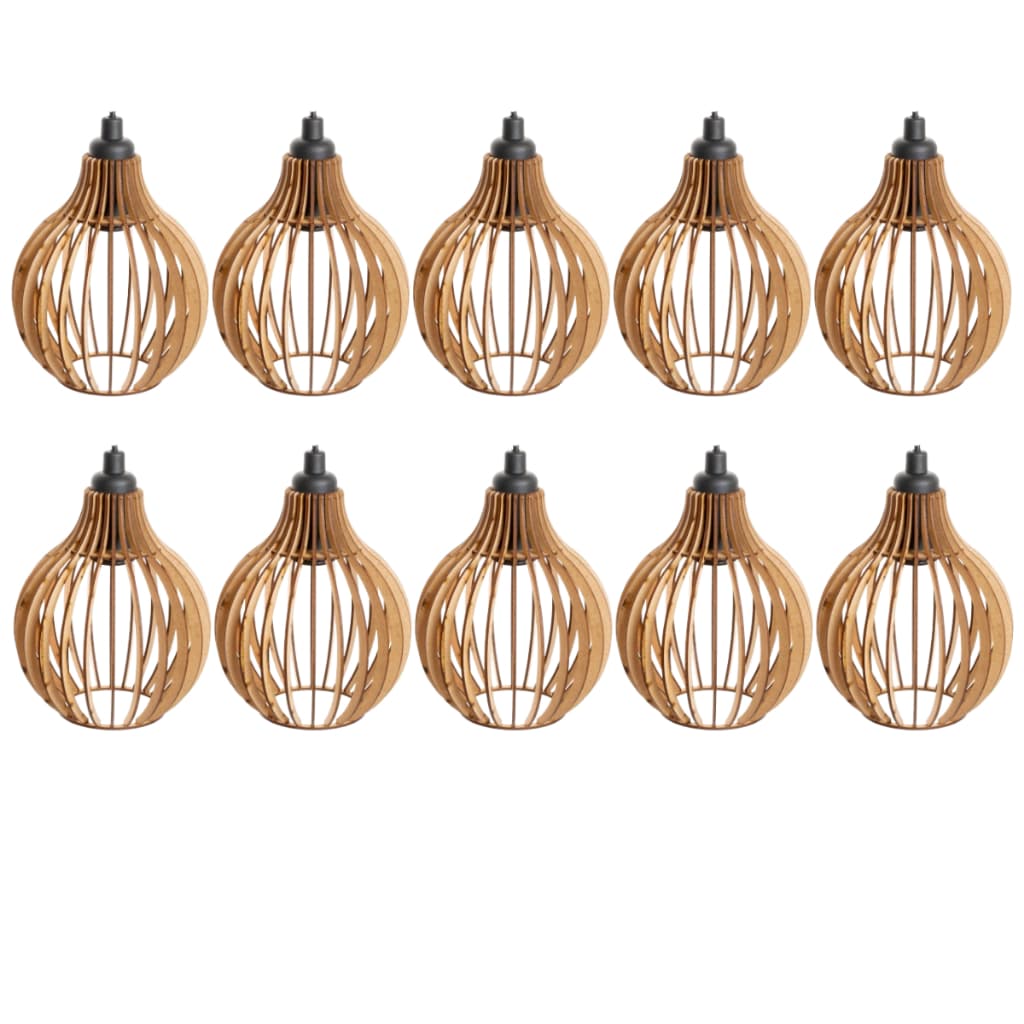 Kit 10 Pendente Luminaria De Teto Rustico Decoração Varanda Area De Churrasco - 10Cqc/Sf
