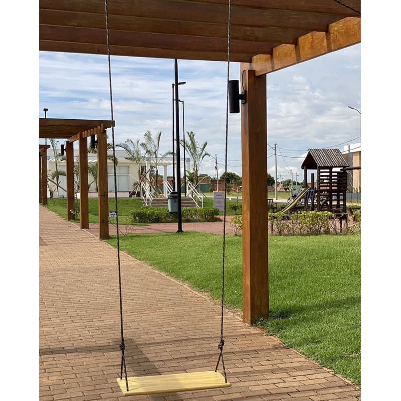 Balanço de Madeira Suspenso 20x50 Infantil e Adulto C/ Corda Suporta 150kg