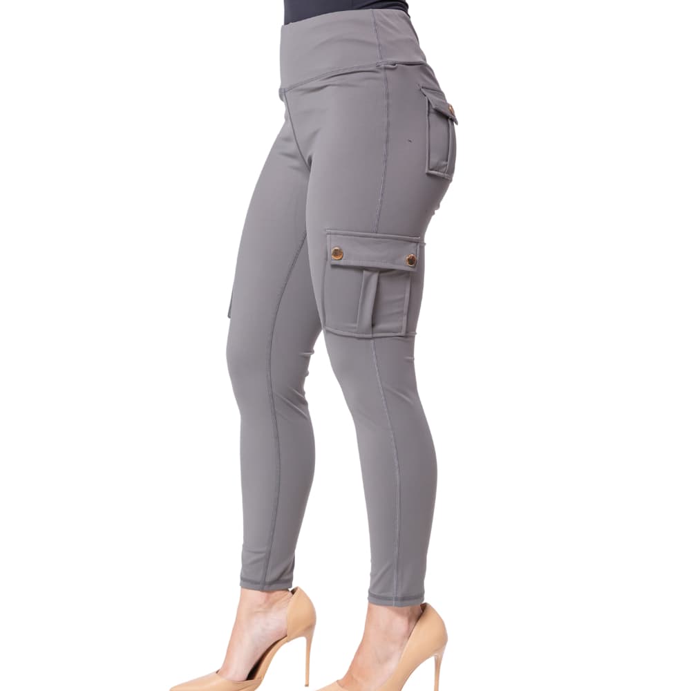 Calça Cargo Feminina preta skinny cintura alta jogger