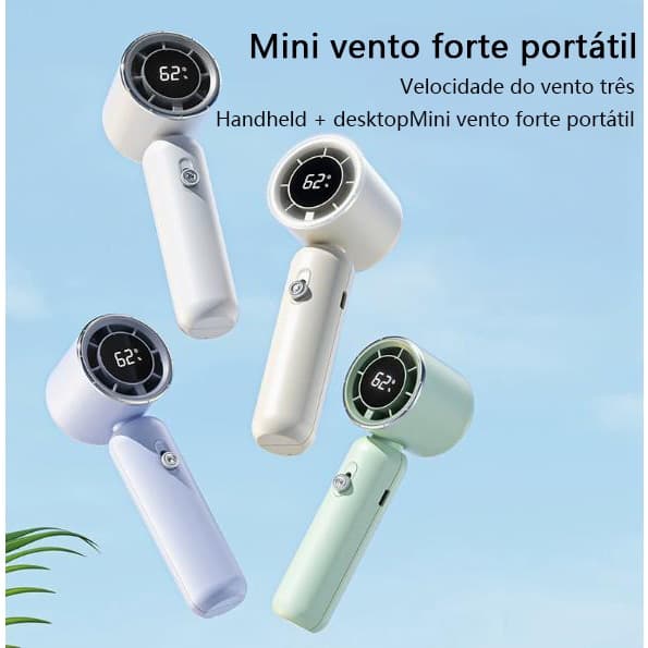 MINI ventilador portátil com display digital usb ventilador elétrico portátil -G7/G9/G11