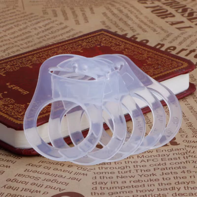 Kit 5 Anel Adaptador De Chupeta Bico Man Silicone Transparente