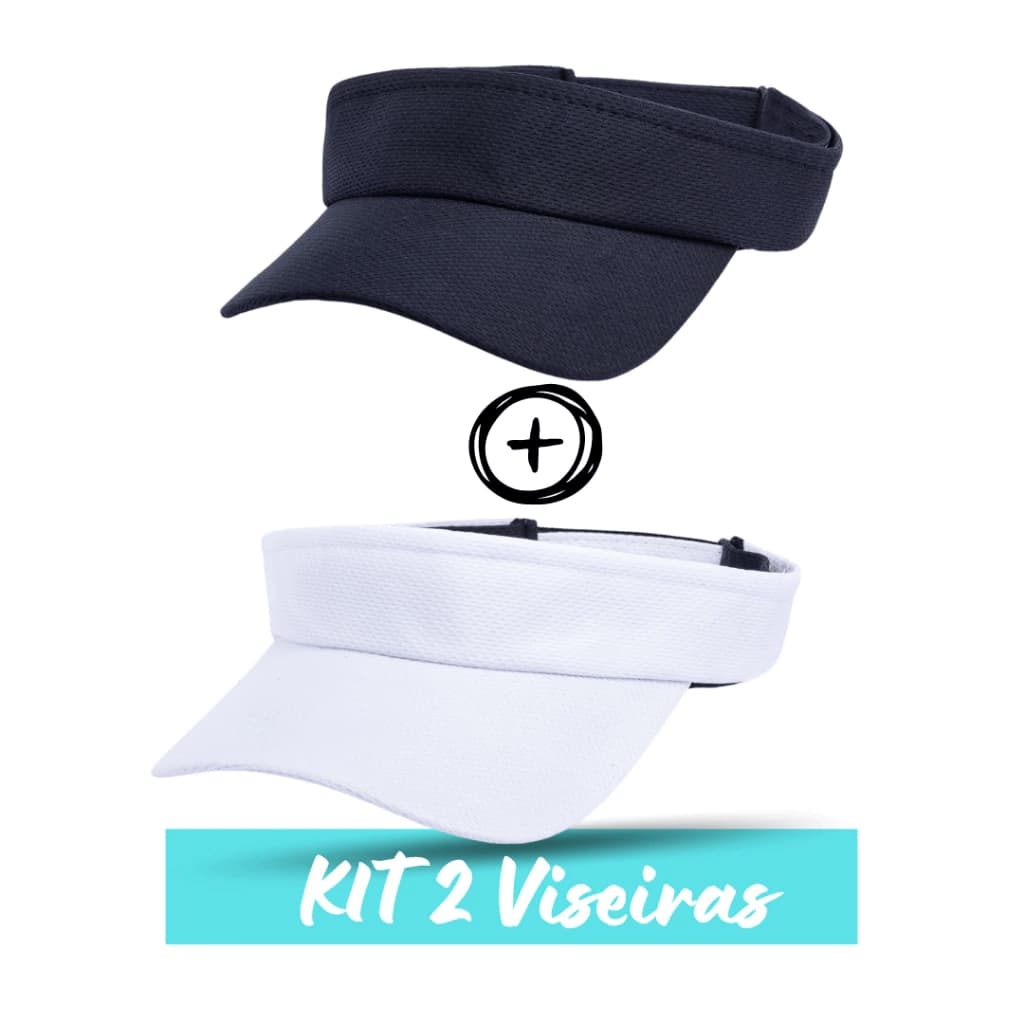 Viseira Boné Dri Fit Lisa ajustável com Aba Curva Praia Piscina Corrida Verão Moda Tendência Unissex