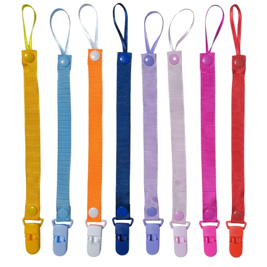 Kit Prendedores para chupeta Mam Nuk Buba bico bebê cor neutra sem estampa menino e menina