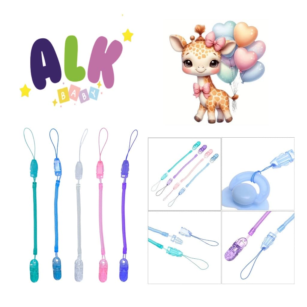 Prendedor De Chupeta Bico Bebê Modelo Mola silicone compatível com Nuk Avent Lillo Mam Buba